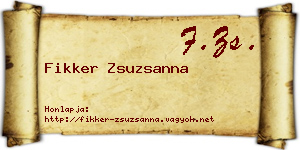 Fikker Zsuzsanna névjegykártya